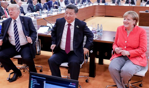 Trump Xi Jinping Merkel