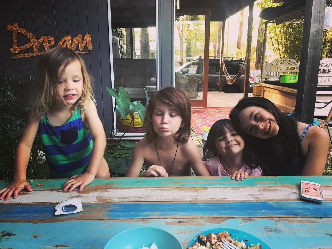  The mum said she often lets the kids eat with their hands