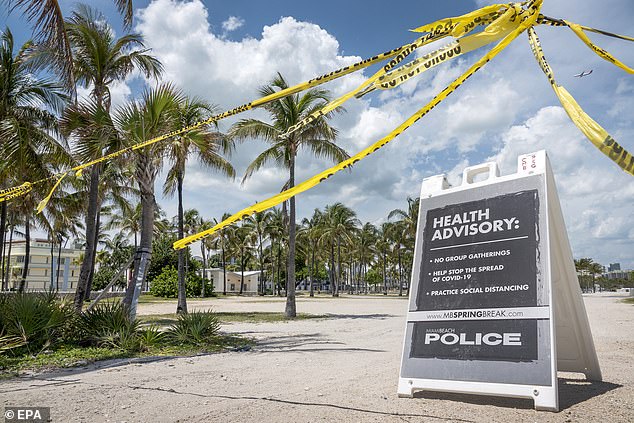 There were no homicides in Miami during a six-week period for the first time since 1960 and for a seven-week period since 1957. Beaches in South Beach are also closed