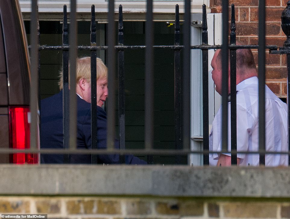 Boris Johnson has arrived back in Number 10 ahead of his return to work tomorrow following his battle with coronavirus, MailOnline can reveal