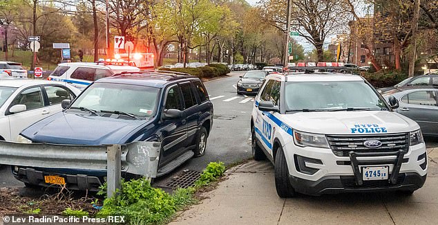 NYPD officers arrive on the scene after Mondello