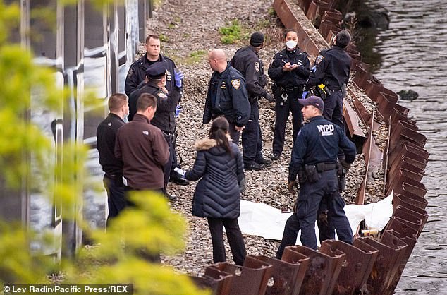 Mondello was found dead from a gunshot wound discharged from a weapon registered to his retired NYPD father, in Queens on Friday. The body was found after a passerby spotted the body just after 6:45 p.m. on rocks along a river wall on Shore Boulevard in Astoria (pictured)