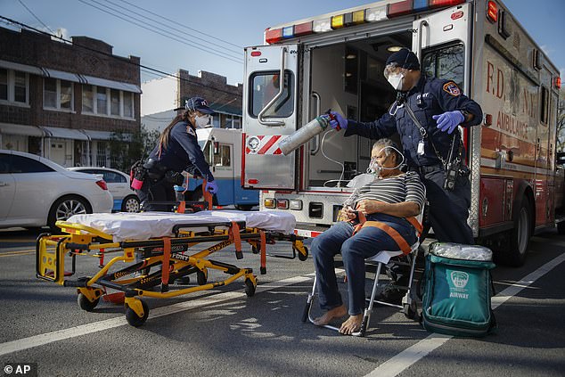 Emergency services personnel  (pictured) are taking the impacts of the virus hard, says Anthony Almojera, vice president of the EMS officers