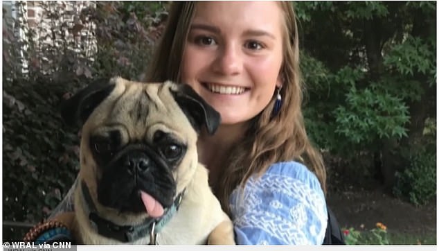 Winston with Sydney. The family say he showed some symptoms but is now recovering well