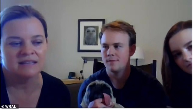 Helen, Ben and Sydney told WRAL that Winston licks their plates and sometimes sleeps in their beds