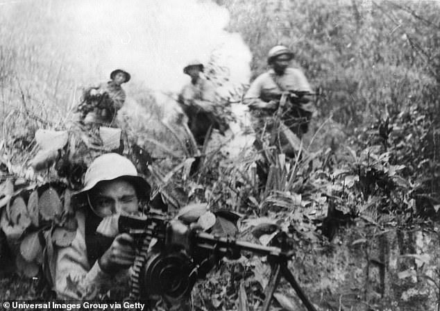 Soldiers firing on enemy troops in south Vietnam in 1968 during the Tet Offensive. The most deadly day for U.S. came during the offensive with 246 killed, yet in comparison, in the past month, U.S. daily deaths have reached over 2,000 on ten separate occasions