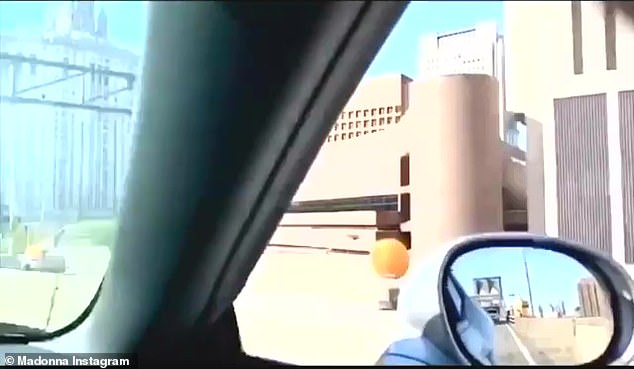 Going for a drive: It looked as though the singer was suggesting she decided to go for a drive with her windows down after finding out she had coronavirus antibodies