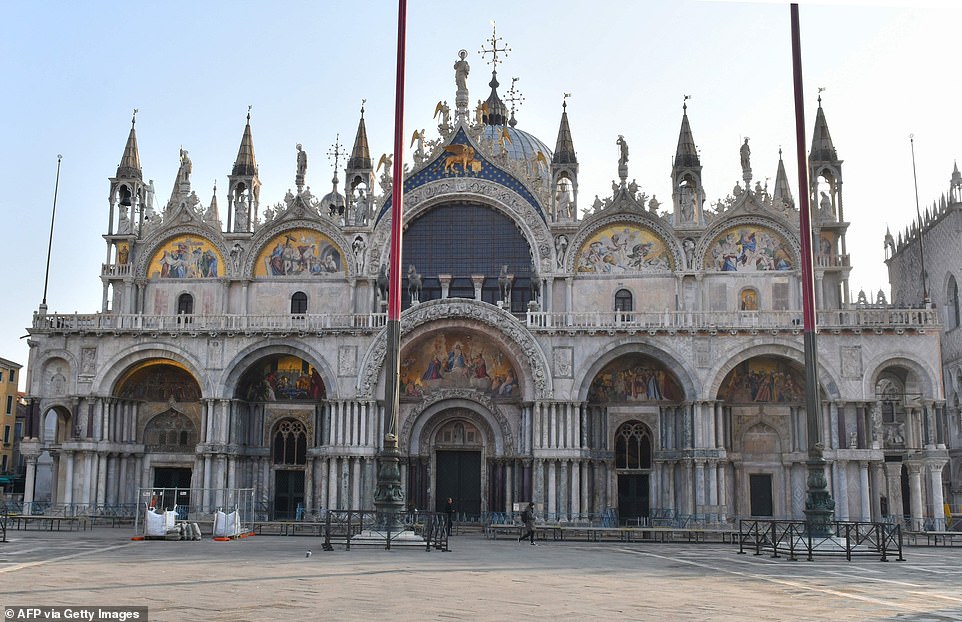 March 11: The same scene two months ago, when an empty Venice was one of the most striking emblems of the crisis in northern Italy before it engulfed the rest of Europe