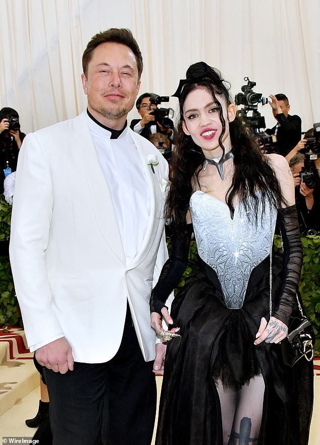 Tesla CEO Elon Musk (left) and singer Grimes (right) revealed the newborn