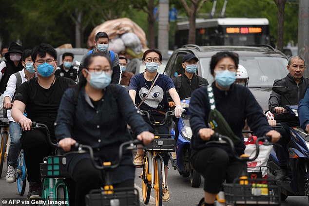 China has officially reported just 84,029 cases of the virus - though widespread doubt has been cast on this figure (file image)