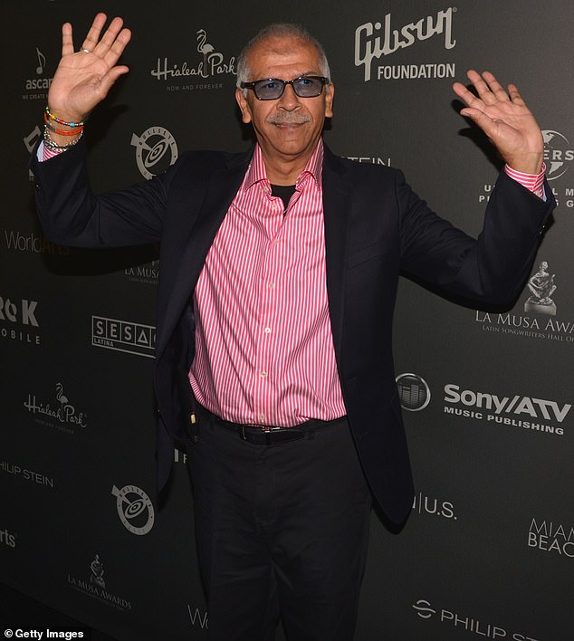 On the red carpet: Here the Darling I Love You singer is seen in Miami Beach in 2016