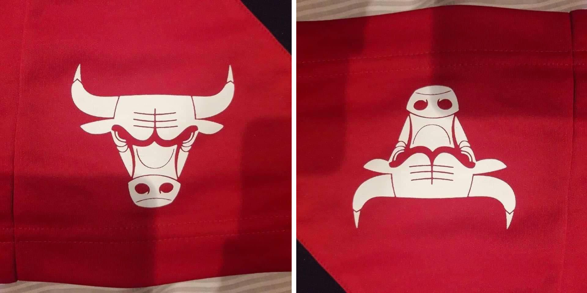 Chicago Bulls Logo Upside Down. 