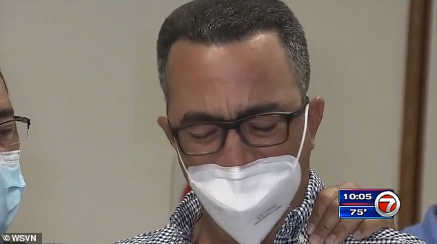 Aldo Ripley, broke down in tears after a bond court hearing Saturday. Between sobs, he said: