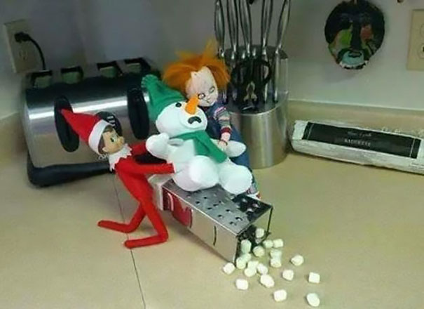 elf on the shelf funny ideas