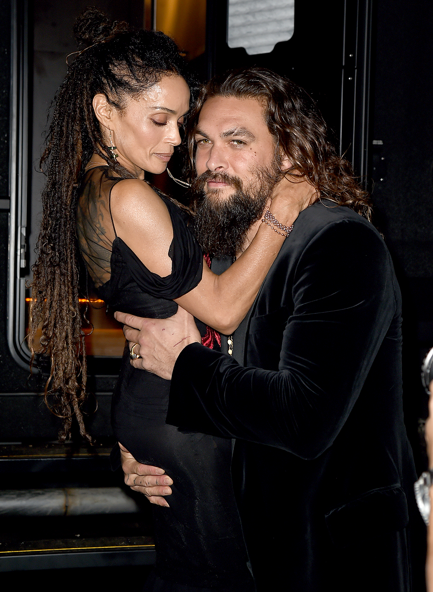 Jason Momoa, Lisa Bonet, Kids Attend