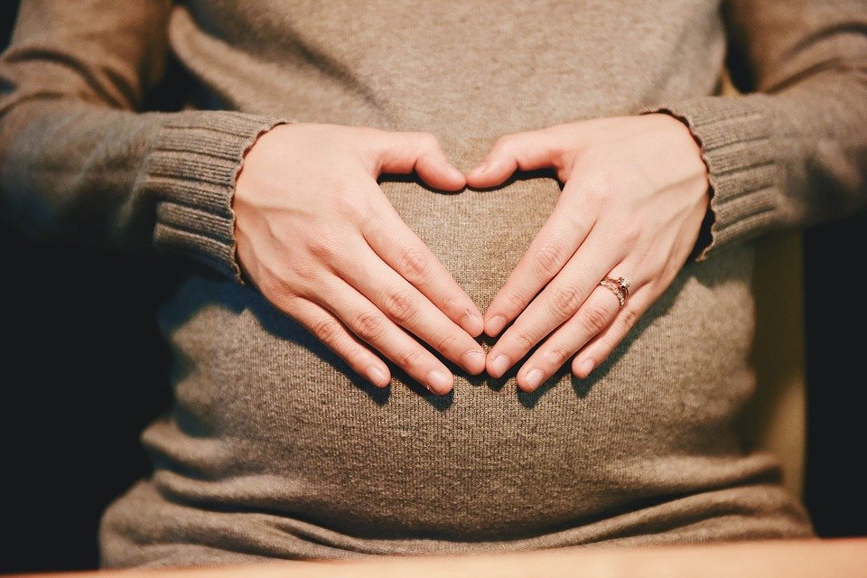Hands, Pregnant, Woman, Heart, Love, Brown Love