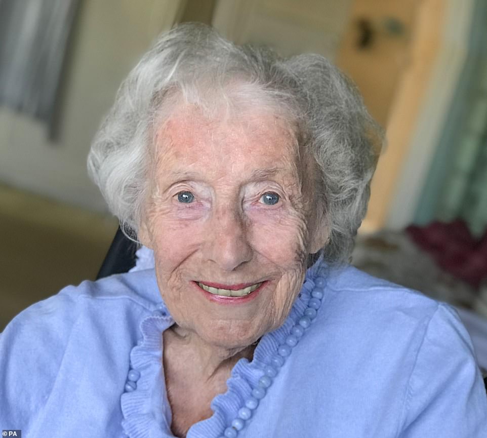 Dame Vera Lynn, pictured in her final known photograph on May 7 ahead of the 75th anniversary of VE Day, has died today aged 103