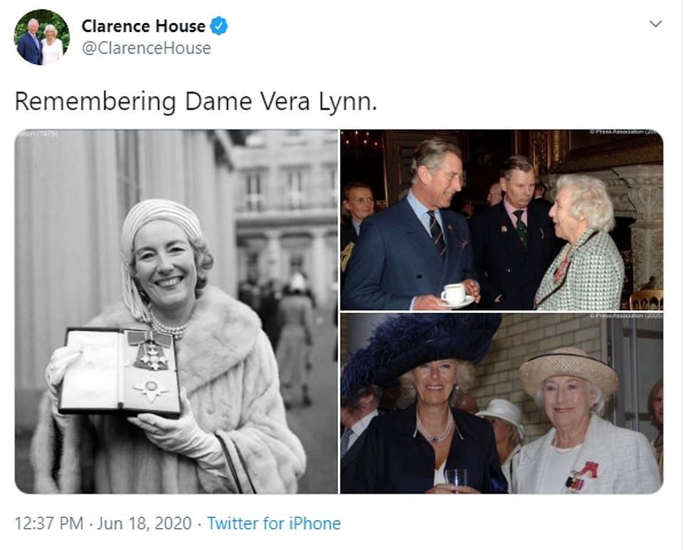 Prince Charles has led tribute to the singer in a tweet this afternoon having met her several times. Camilla, the Duchess of Cornwall, also met her before her death