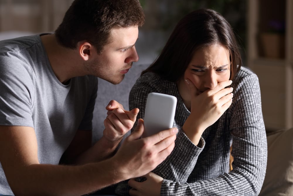 husband catches wife cheating