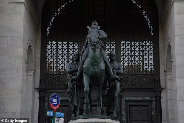 The American Museum of Natural History in New York is removing a statue of Theodore Roosevelt, flanked by a Native American man and African American man