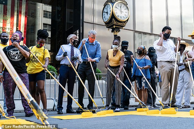 De Blasio gave an exception to the Black Lives Matters protests that have become a mainstay on New York City streets over the past six weeks, insisting the 