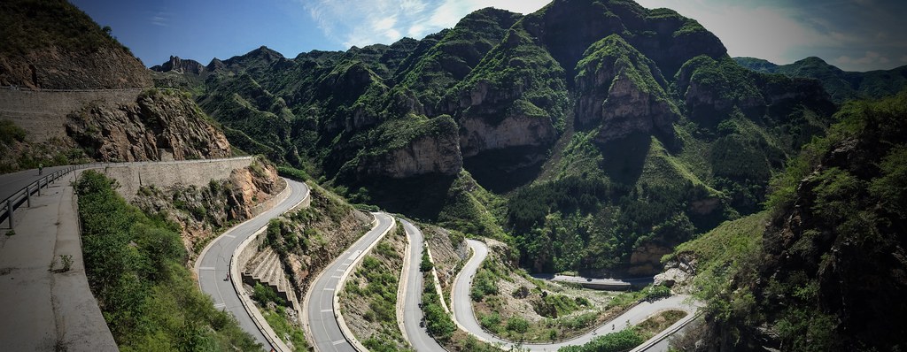 Switchback | A rare panorama: Hongjing Road in Shidu, on the… | Flickr