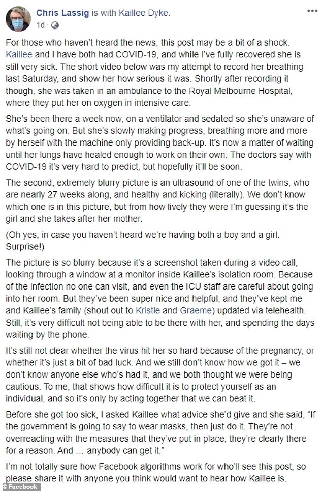 Mr Lassig said staff are doing the best they can, and keep he and the couple