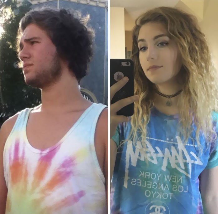 Personas mostrando la increíble transición antes y después de su cambio de sexo