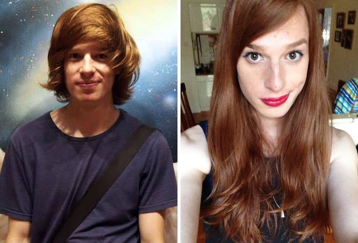 Personas mostrando la increíble transición antes y después de su cambio de sexo