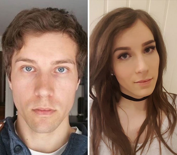 Personas mostrando la increíble transición antes y después de su cambio de sexo