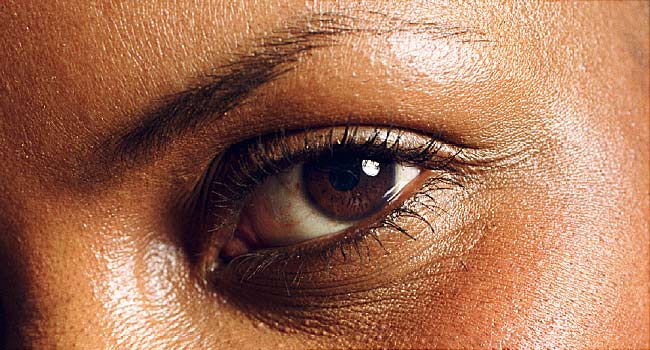 black colored eyes
