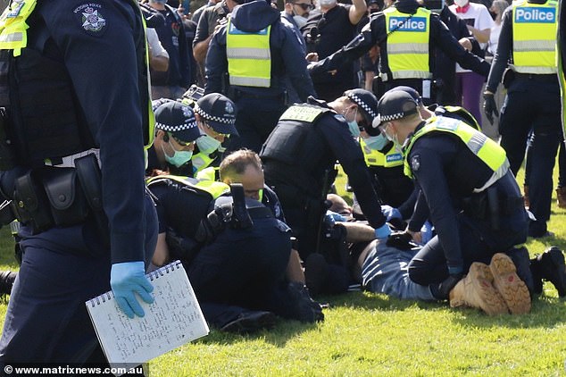 police official violently