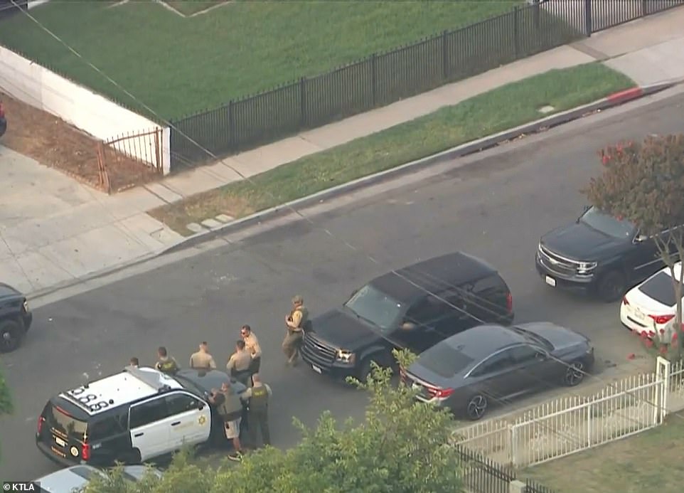 LA County Sheriff Alex Villanueva repeatedly denied any connection between the carjacking suspect and the gunman but provided no further details about the carjacker