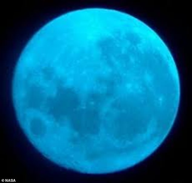 Our lunar neighbor will not shine blue, but the name is given because it is the second full moon to appear in the same month ¿ the first occurs October 1. The moon will not be blue unfortunately and it is safe to assume that pictures with the color were altered or shot with a special blue camera filter