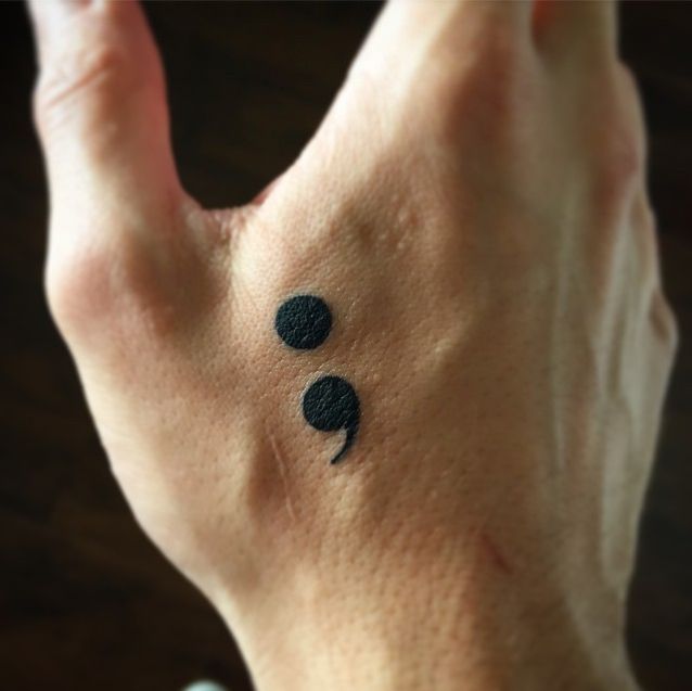 semicolon tattoo meaning