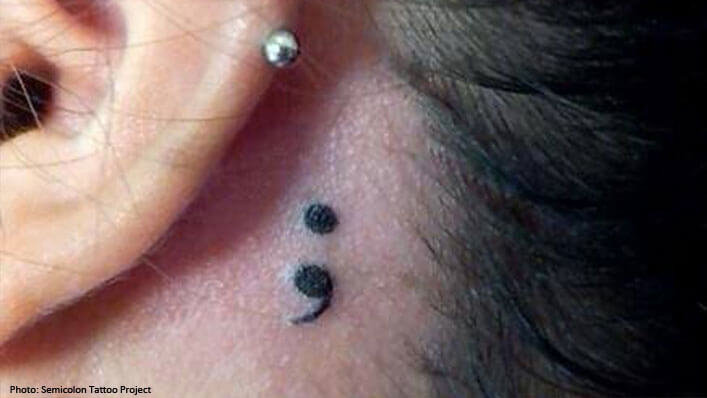 semicolon tattoo meaning