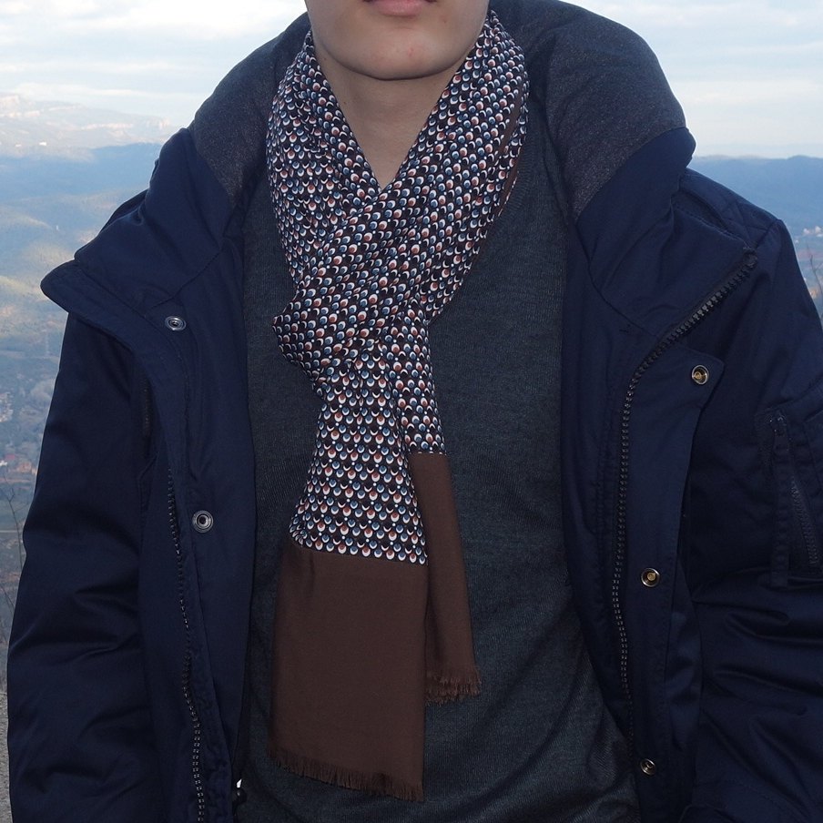 Bufanda hombre estampado geometrico - Look by LyLy