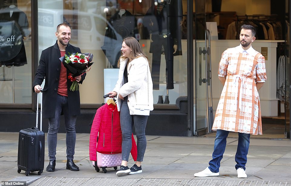 Simon said he wondered if people might have assumed he was dressed up for Oktoberfest and out on the razz, or that he