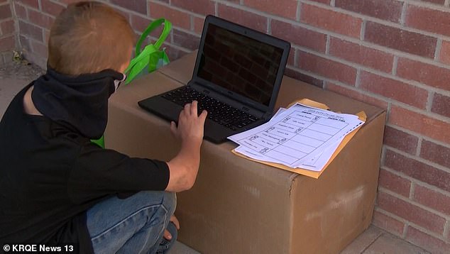 One teacher was moved after seeing him lying outside school day after day