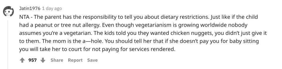 Mum demands babysitter pay £450 for 