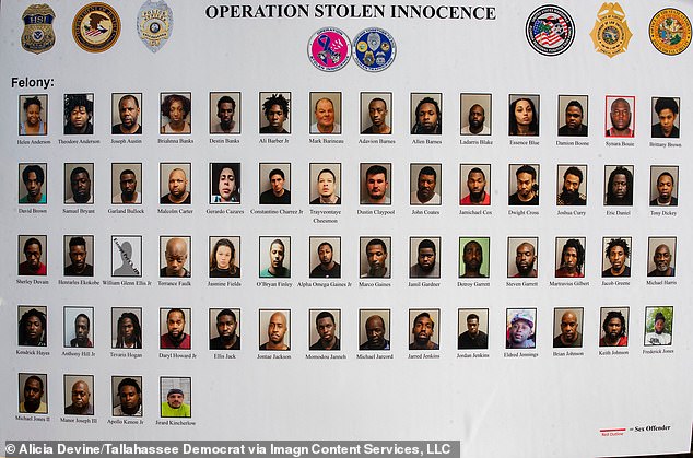 At the Tuesday press conference the Tallahassee Police Department displayed the mugshots of the people arrested in the case