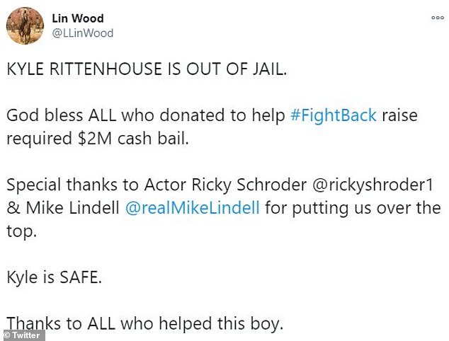 Kenosha shooter Kyle Rittenhouse, 17, is released from custody after posting M bail | Daily Mail Online