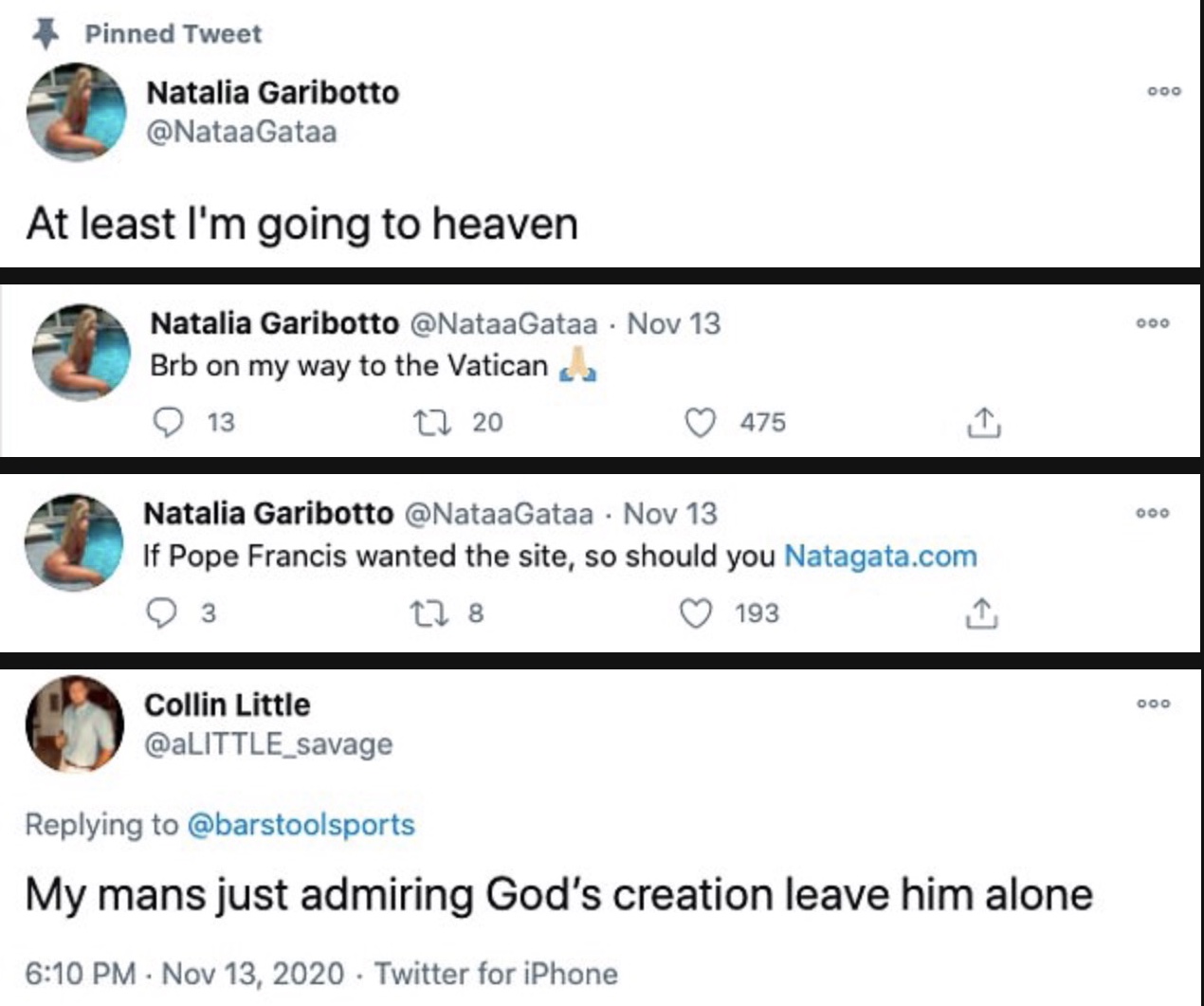 Pope Francis Finally Unlikes Model Natalia Garibotto