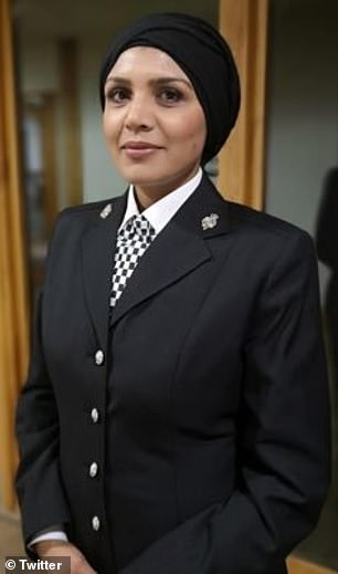 Pc Amireddy, pictured, said people in North Yorkshire are able to see past her hijab so it does not make it more difficult for her to do her job