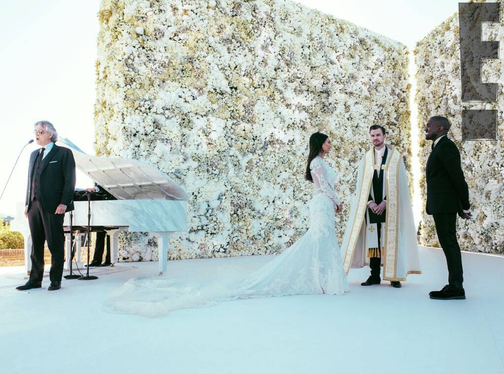 Exclusive Pic: Andrea Bocelli Singing at Kim & Kanye