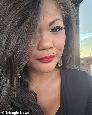 Madelaine Lazaga, who met the terrified old women at the scene, posted the shocking clip online