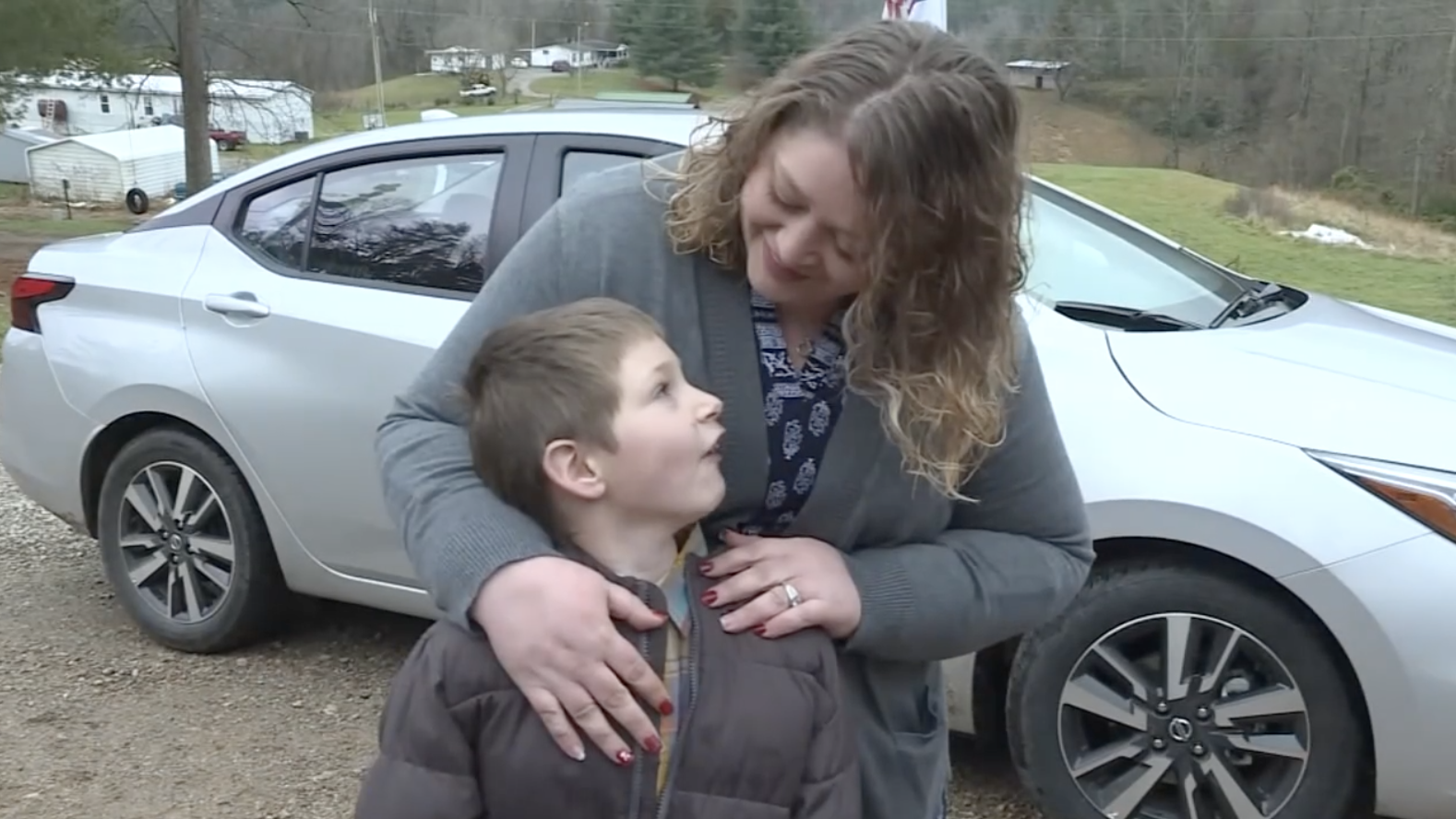 Boy, 7, climbs into his burning family home through a window to save his  baby sister as he 
