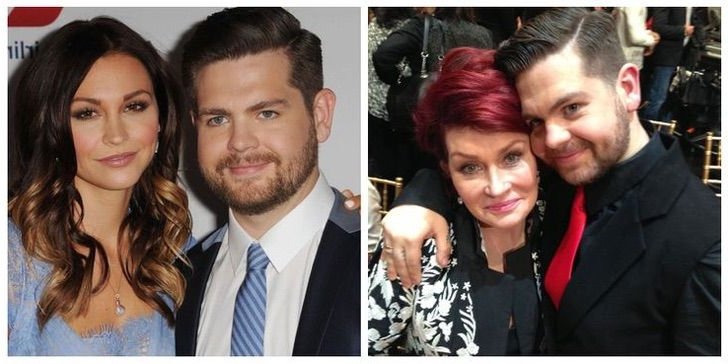 Jack Osbourne abrazando a su madre Sharon Osbourne