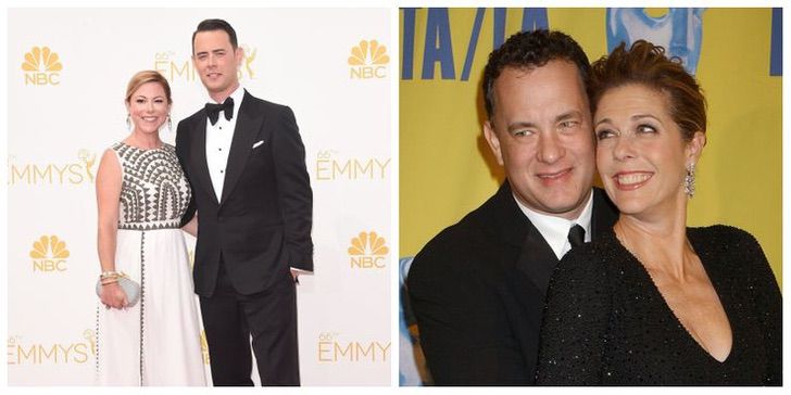 Colin Hanks con Samantha Bryant y su madre Samantha Lewes.