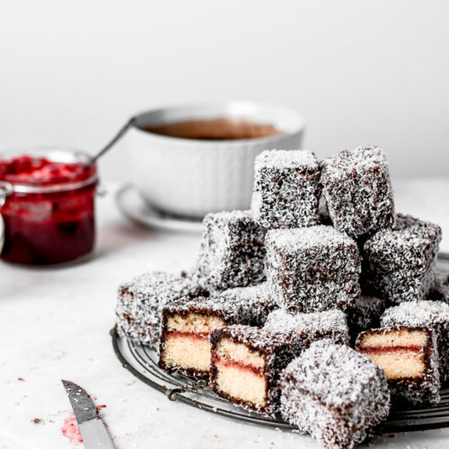 The BEST Lamingtons with Strawberry Jam | Ana